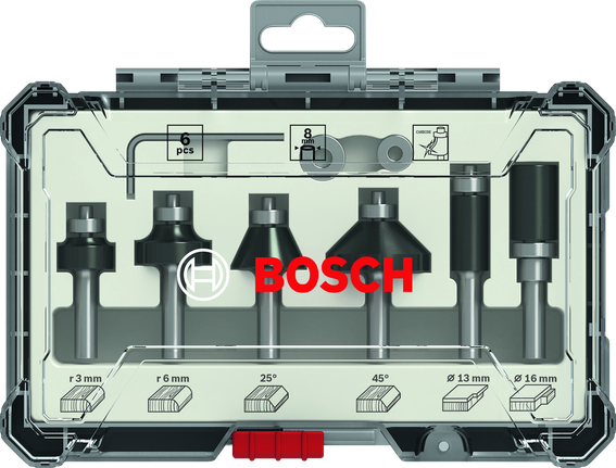 مجموعة بتات التوجيه المكونة من ست قطع من Bosch .