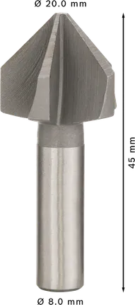 مثقاب غاطس من Bosch PRO Steel HSS مقاس 20 × 45 ملم.
