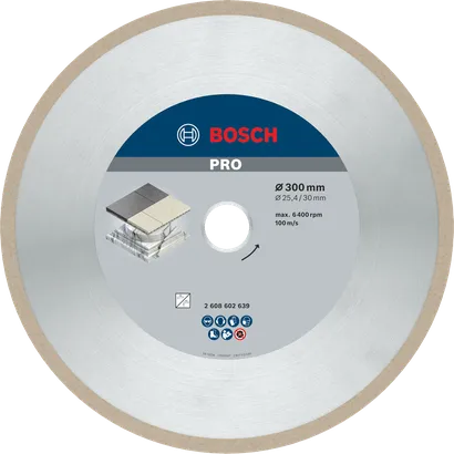 قرص الماس الخزفي Bosch PRO لقطع البلاط، 300 مم.
