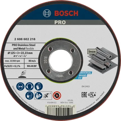 قرص الطحن شبه المرن Bosch PRO للمعدن مقاس 125 مم.
