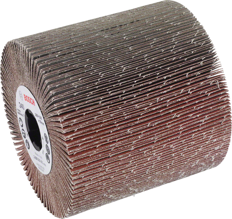 Bosch flap wheel abrasive 240 grit for sanding.