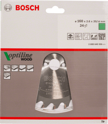 60 2608641190 Bosch Optiline Wood Circular Saw Blade 210 x 30 x 2,8mm 2 608... 
