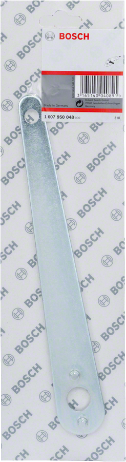 Bosch two-hole spanner straight.