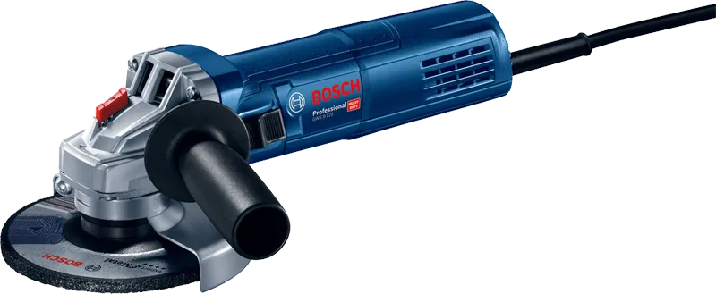 Bosch GWS9-125 angle grinder with side handle.