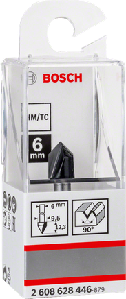 Bosch 6 mm 90° router bit.