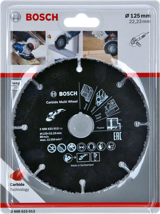Bosch 125mm carbide multi wheel cutting disc.