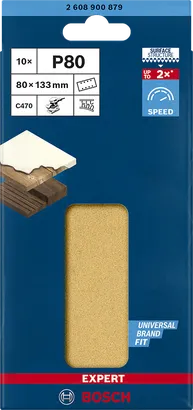 Bosch C470 P80 sandpaper 80×133 mm.