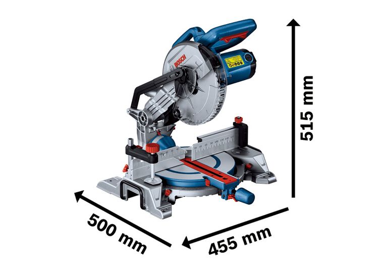 Bosch GCM 216 mitre saw with 216 mm blade.