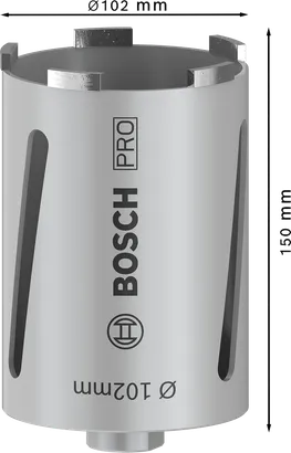 Bosch PRO Core Cutter dry 102 x 150 mm G 1/2-inch.
