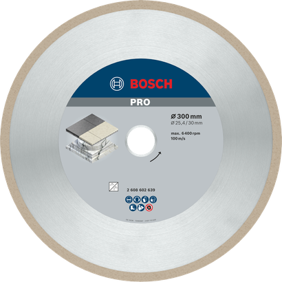 Bosch PRO Ceramic Diamond Disc for cutting tiles, 300 mm.