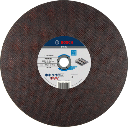 Bosch PRO Metal Cutting Disc 355 mm for metalwork.
