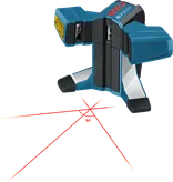 Tile laser projecting red lines.