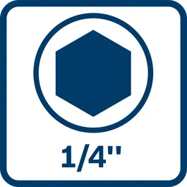 Porte-outil six pans 1/4" 