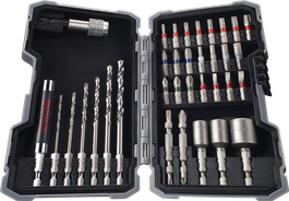 Coffret de 43 embouts de perceuse et de tournevis Bosch en coffret.