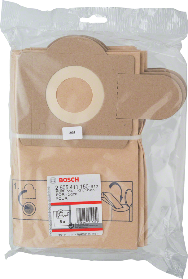 Sacs filtrants en papier Bosch , lot de 5.