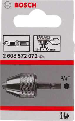 Mandrin de perçage hexagonal Bosch 1/4″.