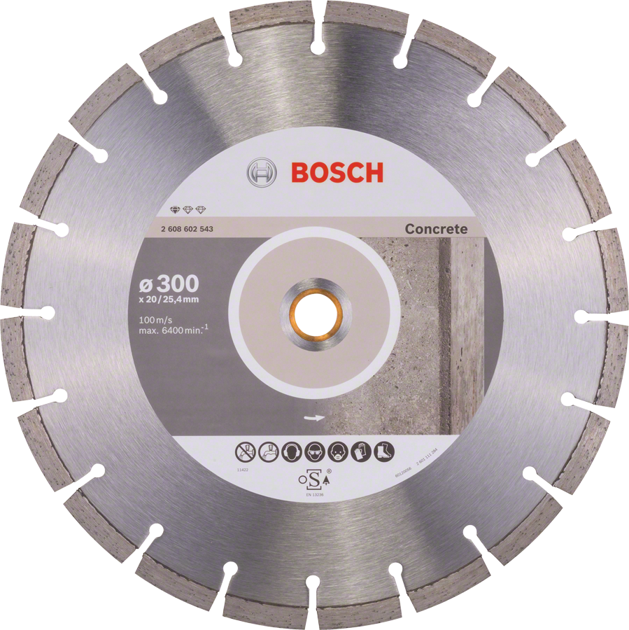 Disque à tronçonner diamanté Bosch Standard pour béton 300 mm.