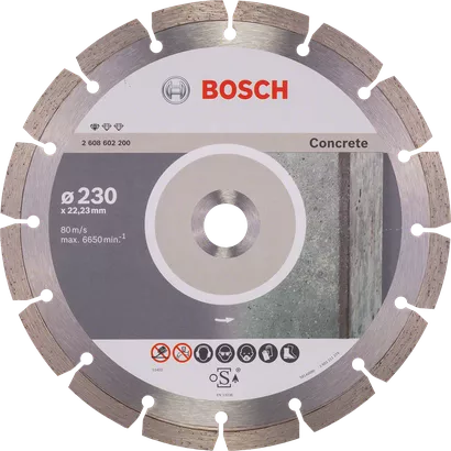 Disque à tronçonner diamanté Bosch Standard pour béton 230 mm.