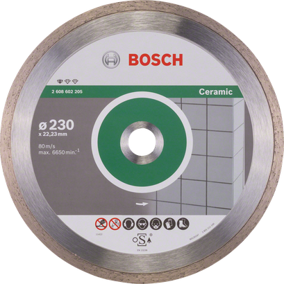 Disque à tronçonner diamanté Bosch Standard pour céramique 230 mm.