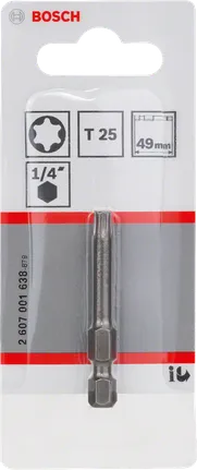 Embout de tournevis Bosch T25 1/4″.