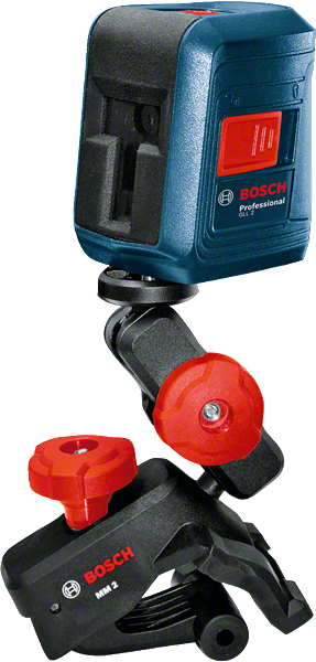Outil de nivellement laser Bosch GLL 2 avec support de serrage.