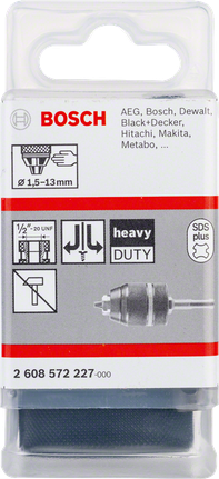 Mandrin sans clé Bosch SDS plus 1,5-13 mm pour usage intensif.