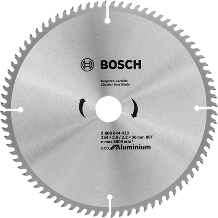 Lame de scie circulaire Bosch Eco pour aluminium, 80 dents.