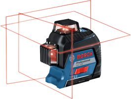 Outil de nivellement laser Bosch GLL 3-80 avec projection de ligne à 360°.