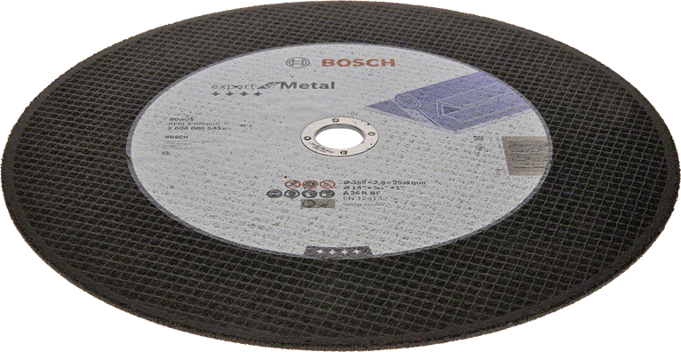 Bricoland - Consommables machines - Disque à tronçonner - à moyeu plat  Expert for Metal - 125 mm, 2,5 mm - Bosch