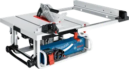 Scie à table Bosch GTS 10 J avec inclinaison réglable.
