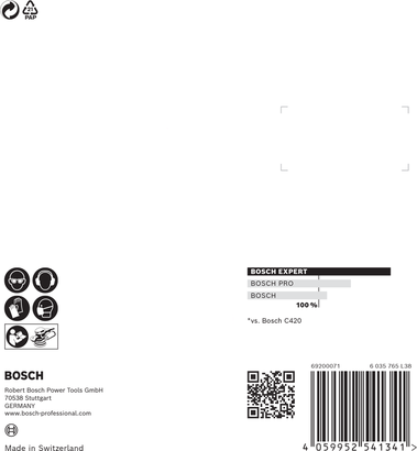 Papier abrasif Bosch C470 115 mm grain 80.