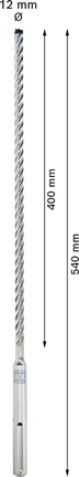 Foret à percussion Bosch EXPERT SDS max-8X 12x400x540 mm.
