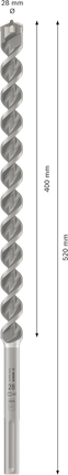 Foret à percussion Bosch PRO SDS max-4 28 x 400 x 520 mm.