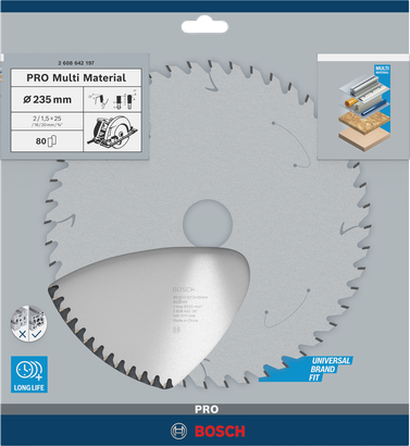 Lame de scie Bosch PRO Multi Material 235 mm.