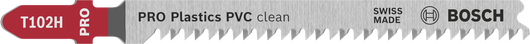 Lame de scie sauteuse Bosch PRO Plastics PVC clean T102H.