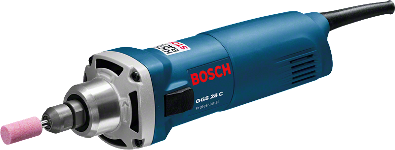Meuleuse droite Bosch GGS 28 C avec puissance d'entrée de 600 W.