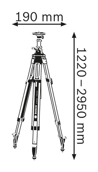 Tripod yükseklik ölçüleri.