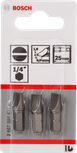 Bosch 25 mm 1/4 inç düz uçlu tornavida uçları seti.