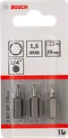 Bosch 1,5 mm altıgen tornavida uçları, 25 mm, 3'lü set.