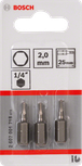 Bosch 2 mm altıgen tornavida uçları (üçlü paket).