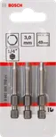 Bosch 3 mm altıgen tornavida uçları, 49 mm, 3'lü set.