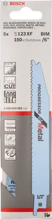 Bosch S 123 XF Progressor metal işleme testere bıçağı.