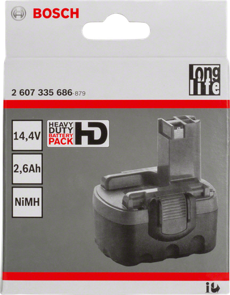 Bosch 14.4V NiMH elektrikli el aletleri pil paketi.