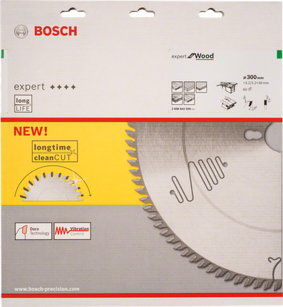 Bosch Expert ahşap işleme dairesel testere bıçağı 300 mm.