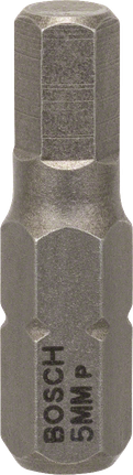 Bosch 5 mm altıgen uçlu tornavida ucu, hassas sabitleme için.