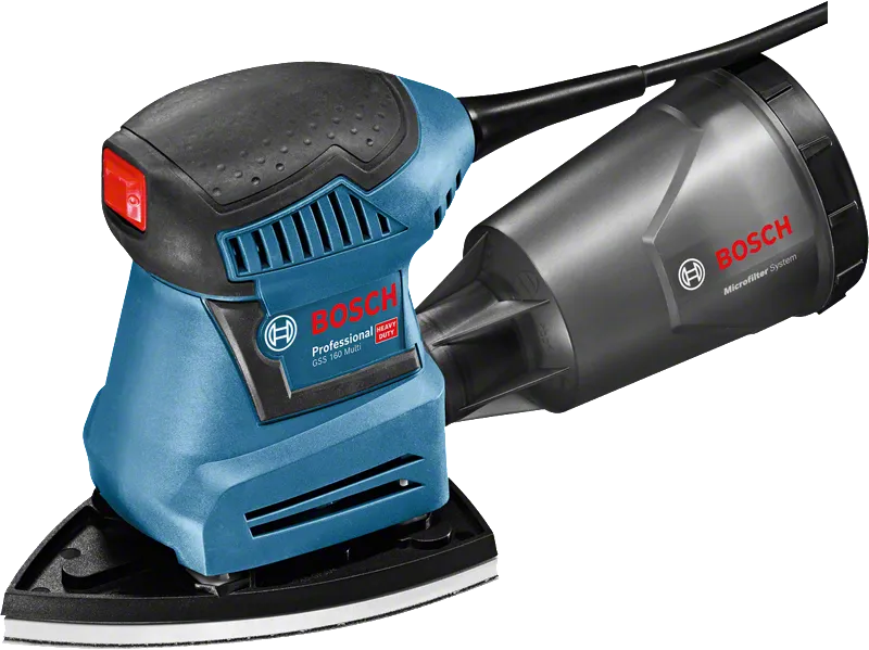 Bosch GSS 160 Mikrofiltreli çok yörüngeli zımpara makinesi.