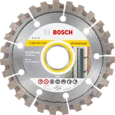 Bosch 115 mm açılı taşlama makineleri için üniversal elmas kesme diski.