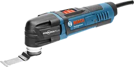 Bosch GOP 30-28 çok amaçlı alet, Starlock Plus aksesuarlarıyla birlikte.