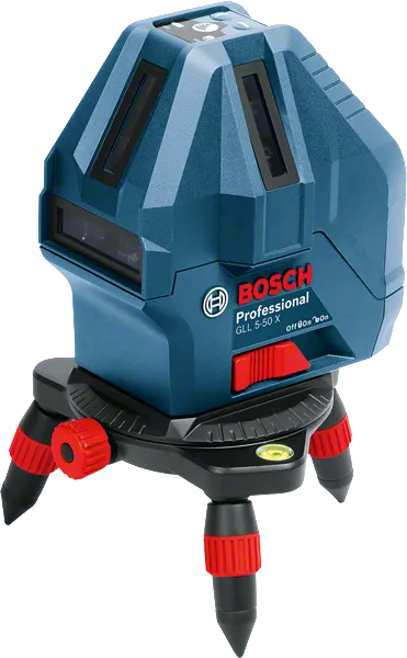 Bosch GLL 5-50 X tripod tabanlı lazer tesviye aleti.