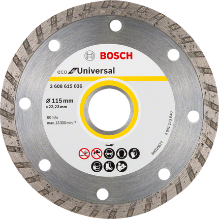 Bosch Universal elmas kesme diski 115 mm çoklu malzemeler için.